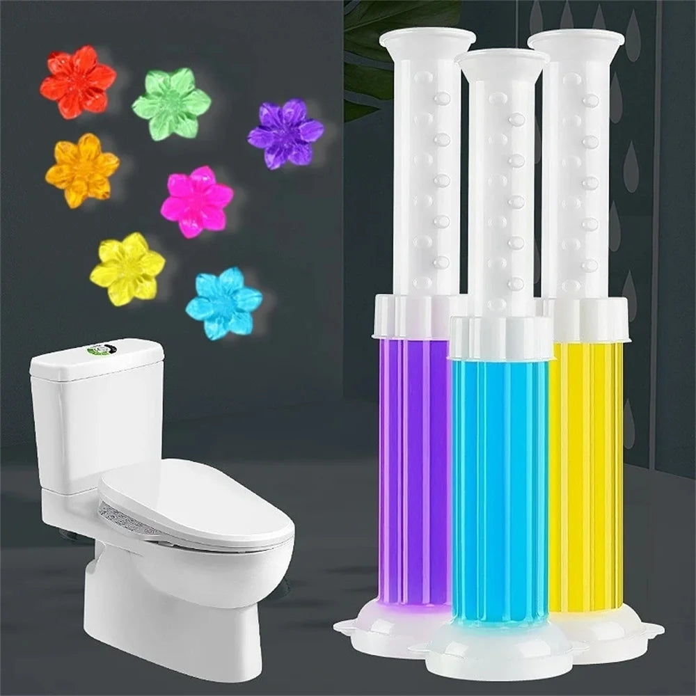 1/3/6/9PCS Multipack Flower Aroma Toilet Cleaning Gel, Toilet Deodorant Cleaner, Removing Odor, Household Cleaning Supplies