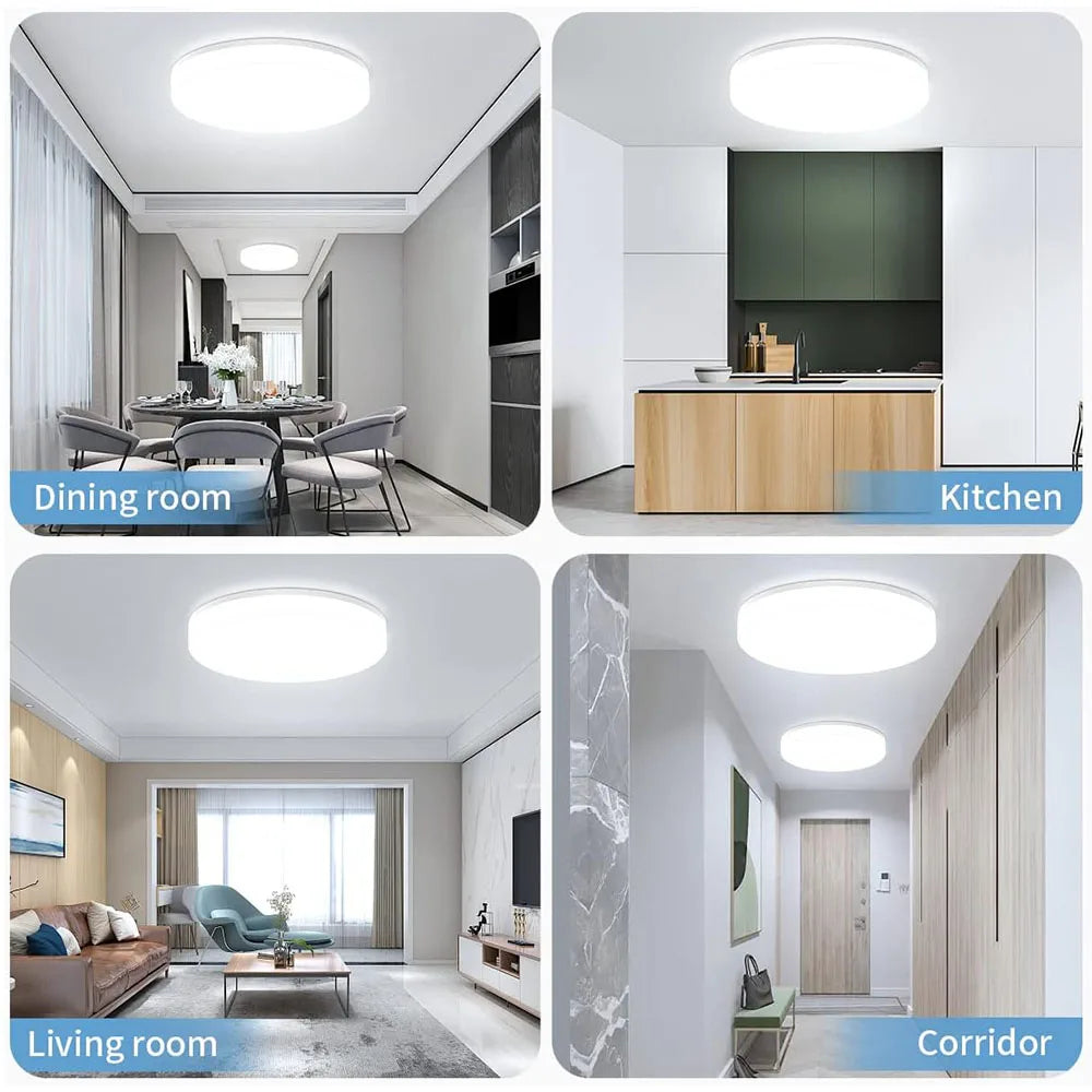 Round LED Ceiling Light Simple Square Ceiling Lights Modern Kitchen Ceiling Lighting Fixture Led Panel Lamp for Balcony Corridor