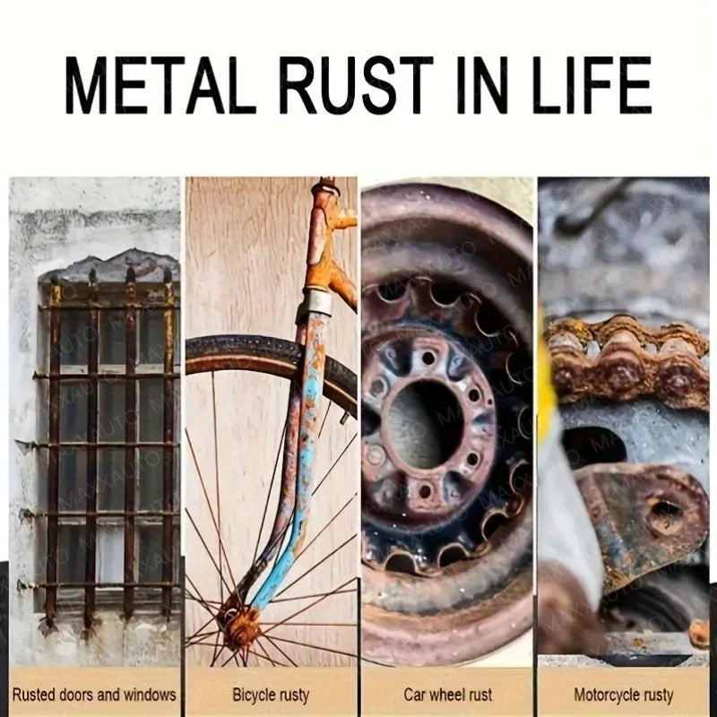 Metal Rust Remover And Renovator - Metal Polishing Spray, Powerful Rust Stain Removal Cleaning Spray Quick Rust Dissolving Agent