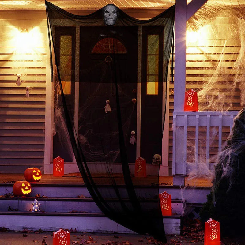3.3M Halloween Ghost Hanging Decoration with Sound Activated and Glowing Eyes for Haunted House Escape Room Outdoor Prop Decor