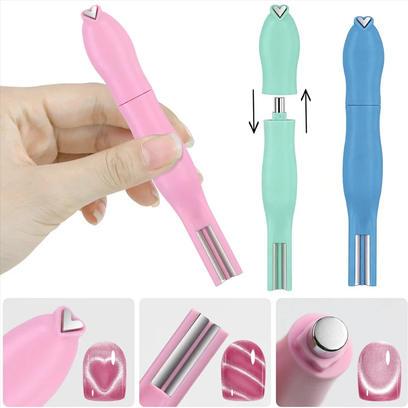 Black Hole Shape Cat Eye Nail Art Magnet Suck Hollow Nail Art Cat Eye Effect Magnet Ring for Magnetic Gel Polish Manicure Tools