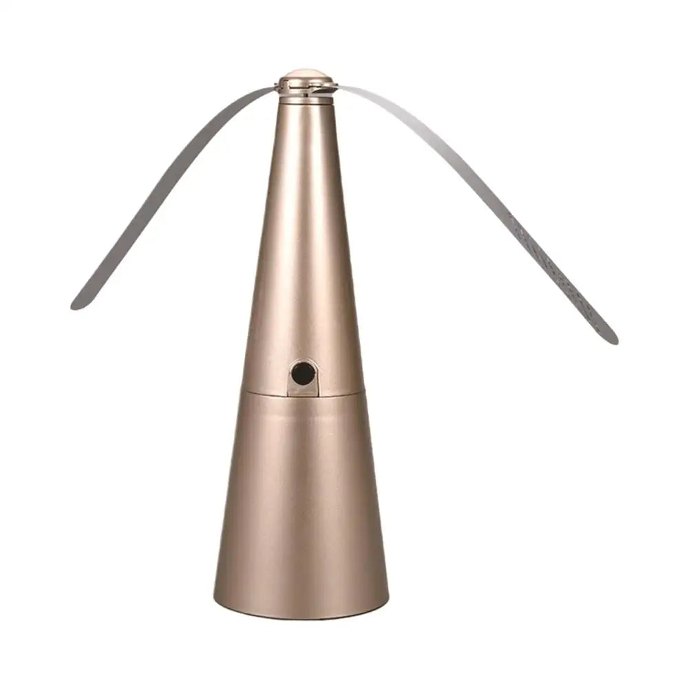 Portable 360° Rotating Automatic Soft Mosquito & Fly Repellent Fan Battery Powered Ideal for Outdoor Family Picnics