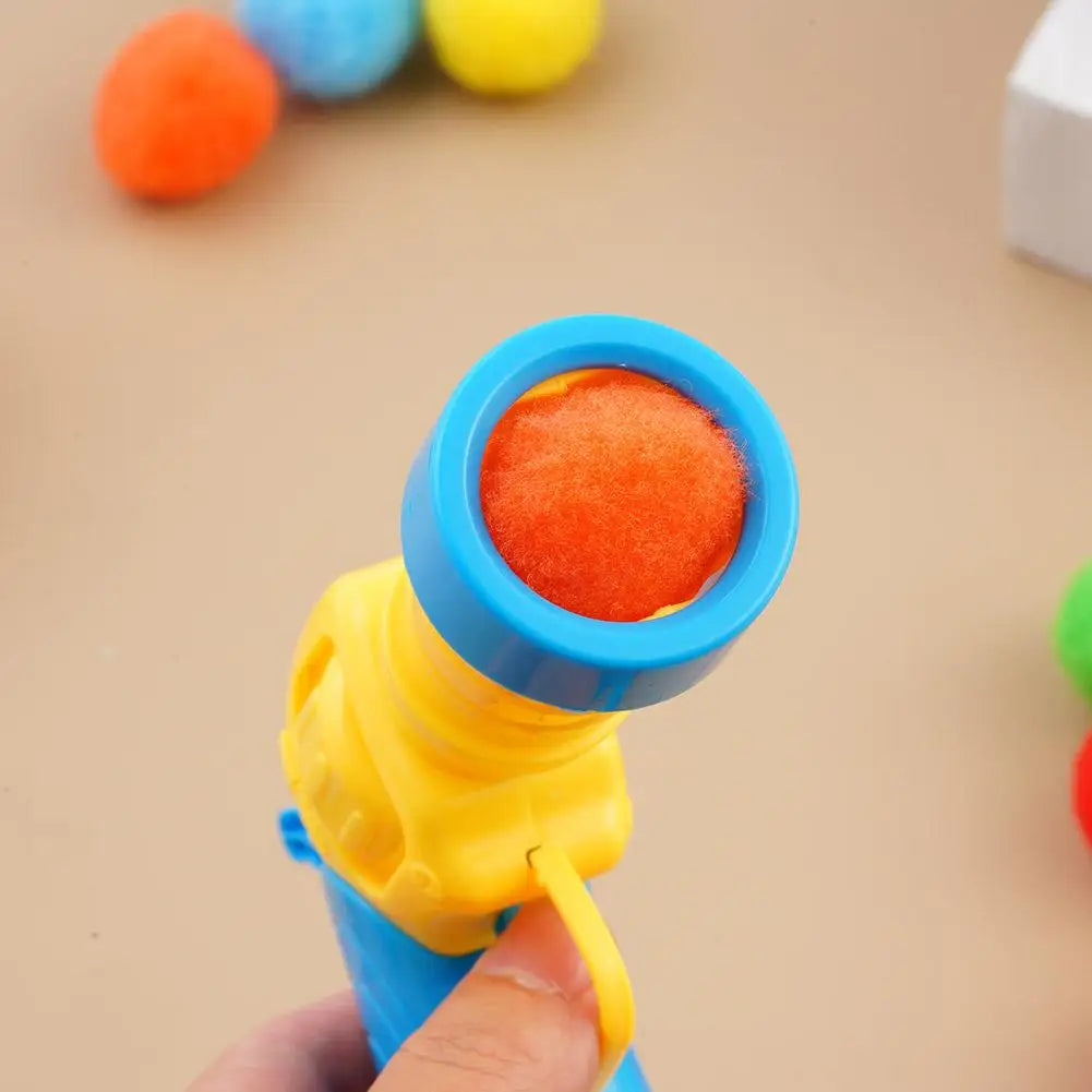 Cat Plush Ball Shooting Mini Pompoms Launcher Games Pet Accessories Funny Cat Toys High Bounce Ball To Tease The Pet Supplies