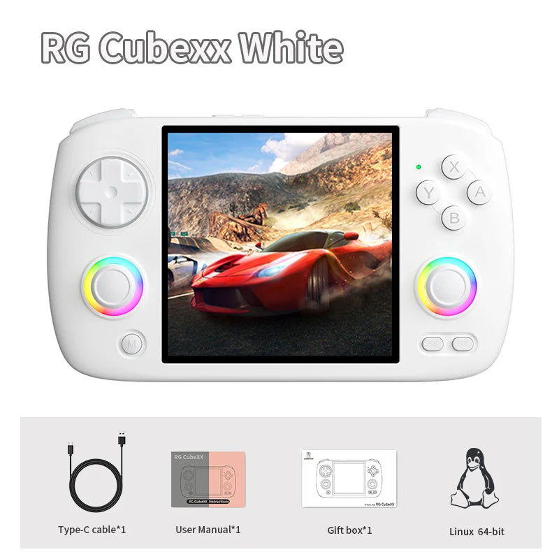 Anbernic RG CubeXX Handheld Game Console 3.95" IPS Screen Linux64-bit Retro Gaming Console Supports HD-Connection WiliWili Ebook