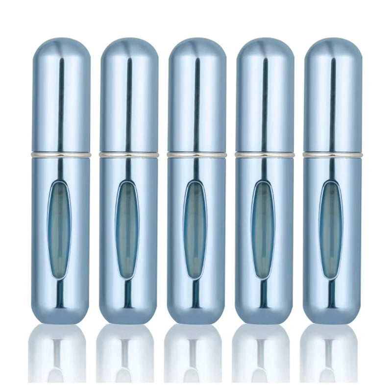 5PCS 5ml Portable Mini Refillable Perfume Bottle Spray Scent Pump Empty Cosmetic Container Atomizer Bottle for Travel